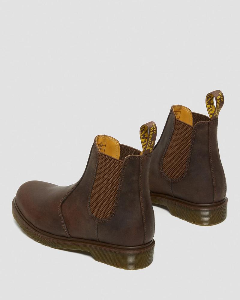 Brown Women's Dr Martens 2976 Crazy Horse Leather Chelsea Boots | CA 103FDN